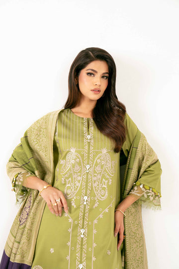 Nishat Linen 3 Piece - Embroidered Suit - 42501391 Online Shopping